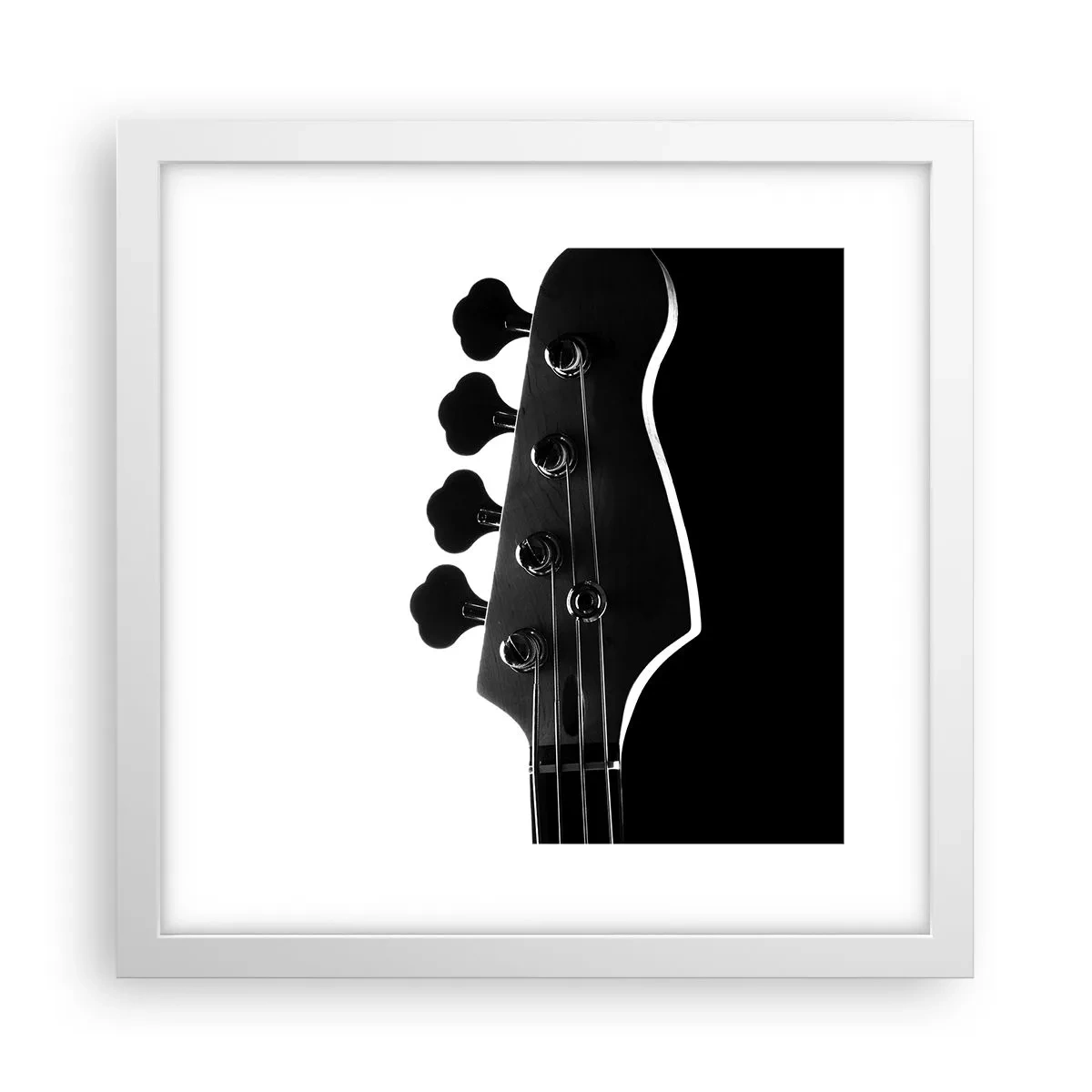 Poster în ramă albă - Tăcere de rock - 30x30 cm