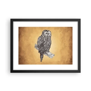 Poster în ramă neagră - Ornamente complicate de înțelepciune - 40x30 cm