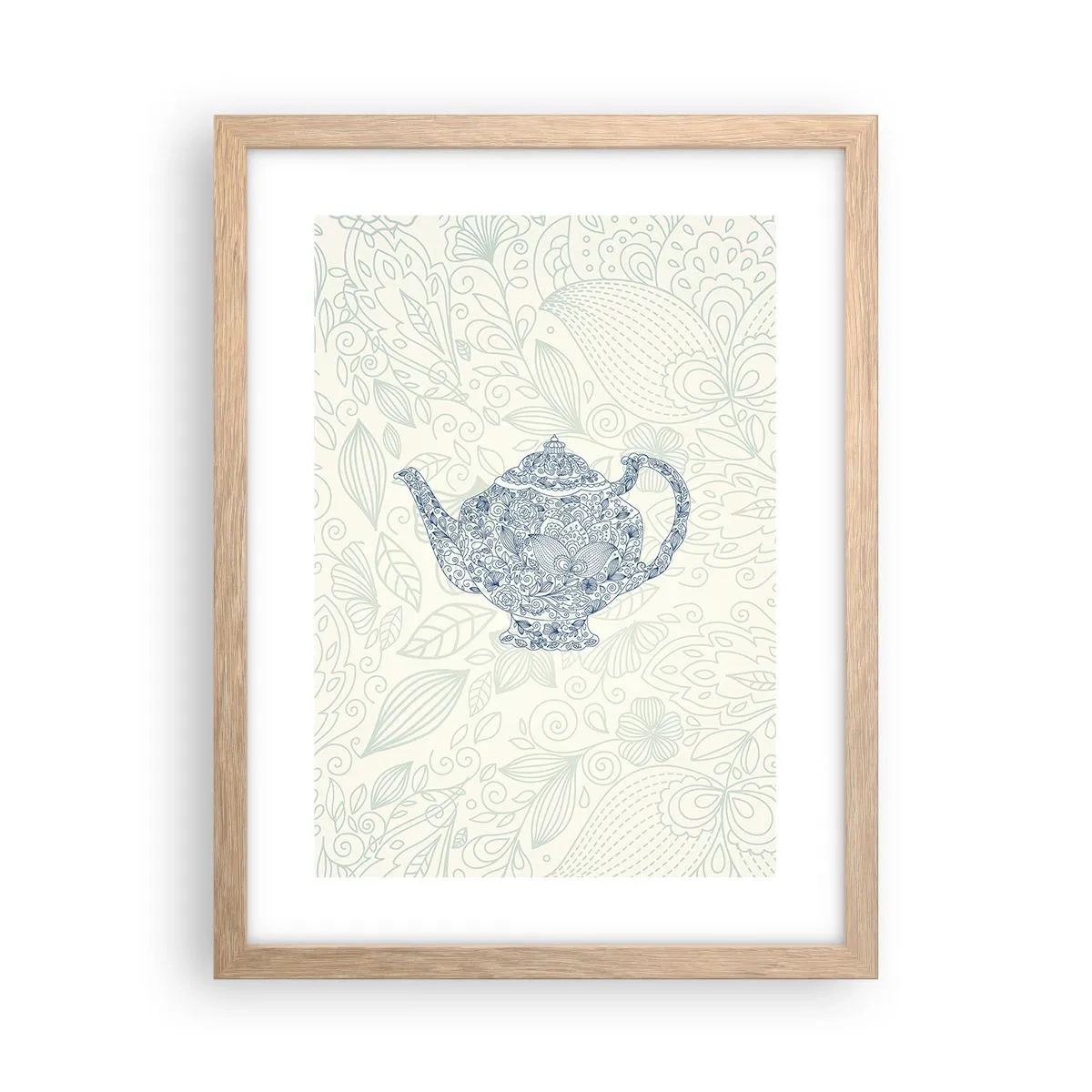 Poster în ramă de stejar deschis - Farmecul ceaiului - 30x40 cm