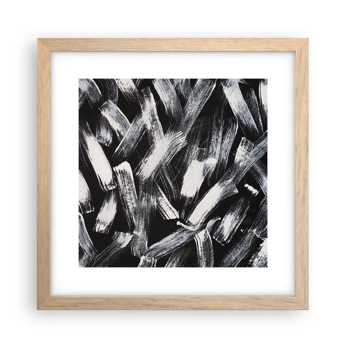 Poster în ramă de stejar deschis - Abstracție în spirit industrial - 30x30 cm