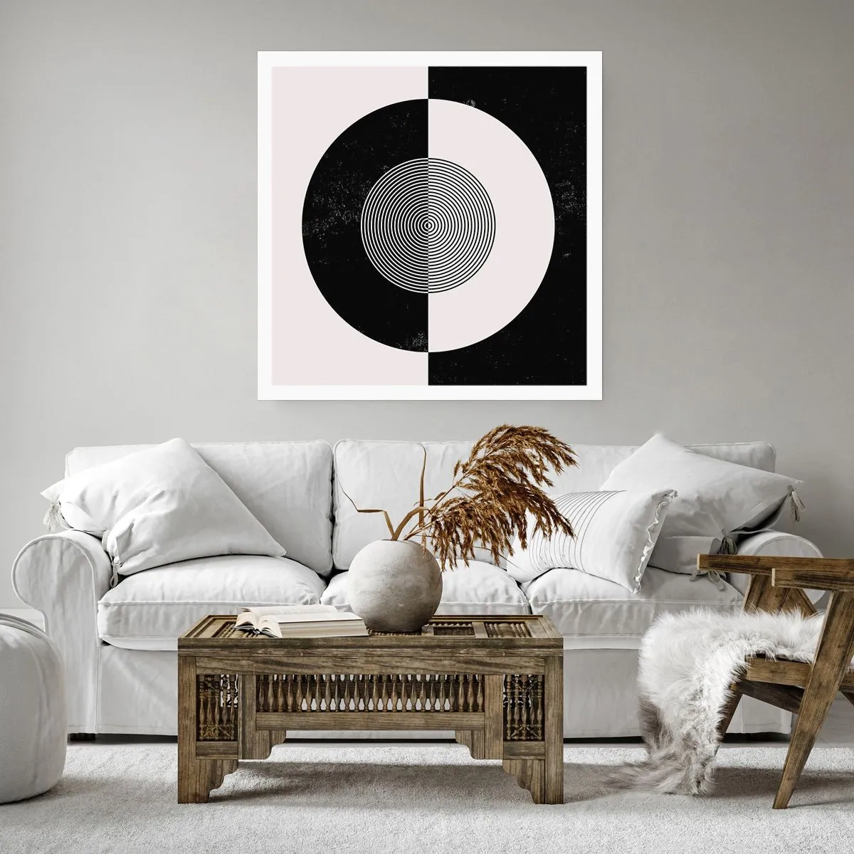 Poster - Armonie în alb și negru - 50x50 cm