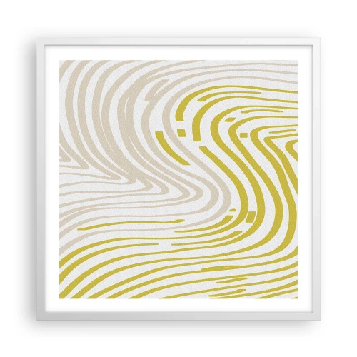 Poster în ramă albă - Compoziție cu cambrare ușoară - 60x60 cm