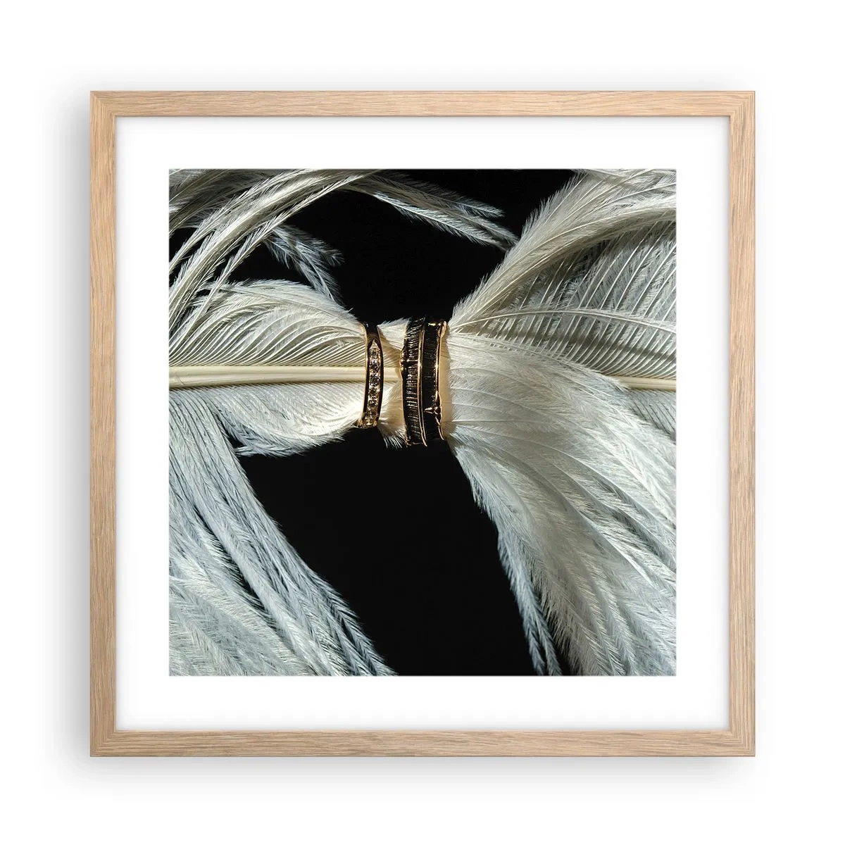 Poster în ramă de stejar deschis - ...și nu te voi părăsi.. - 40x40 cm