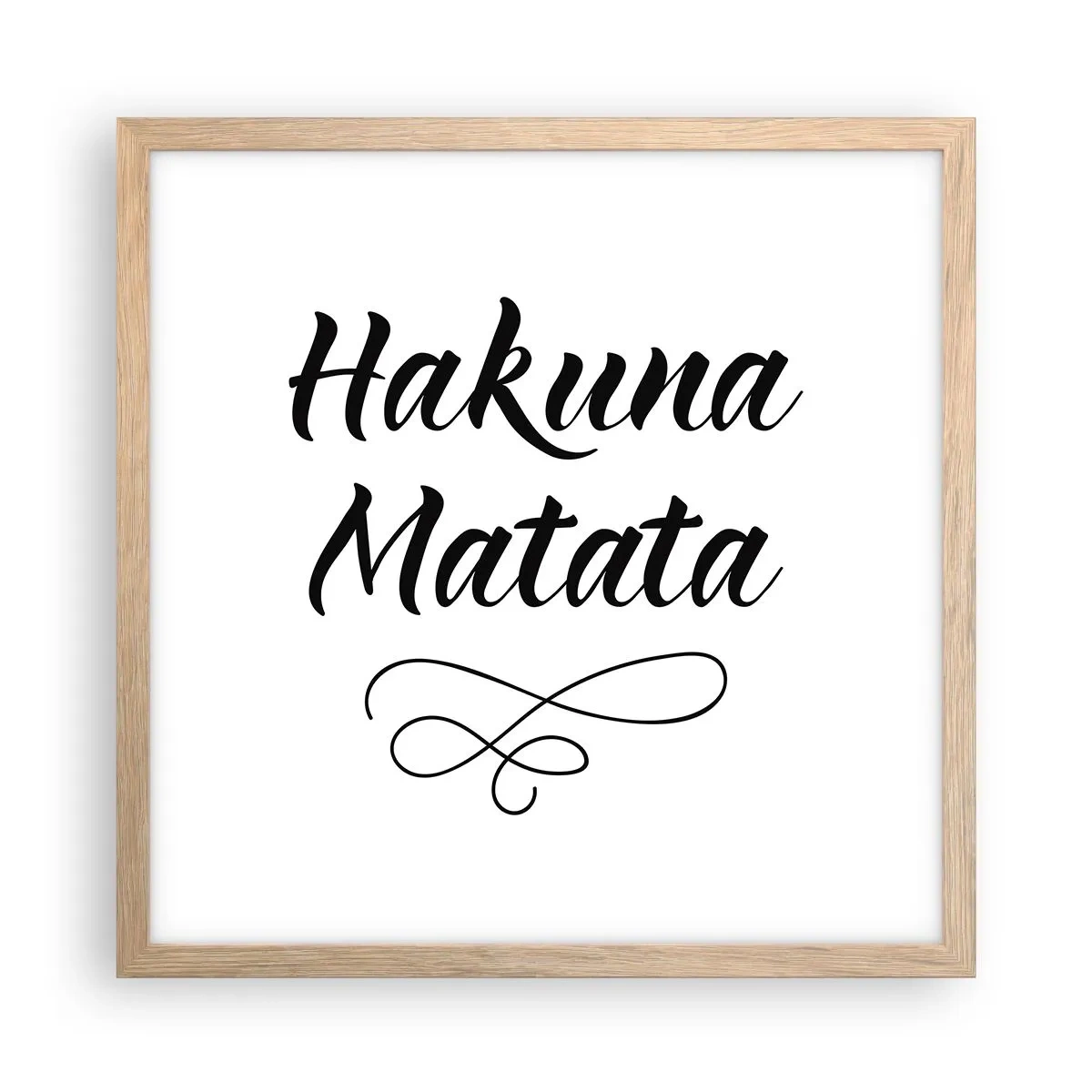 Poster în ramă de stejar deschis - Cel mai bun sfat - 40x40 cm