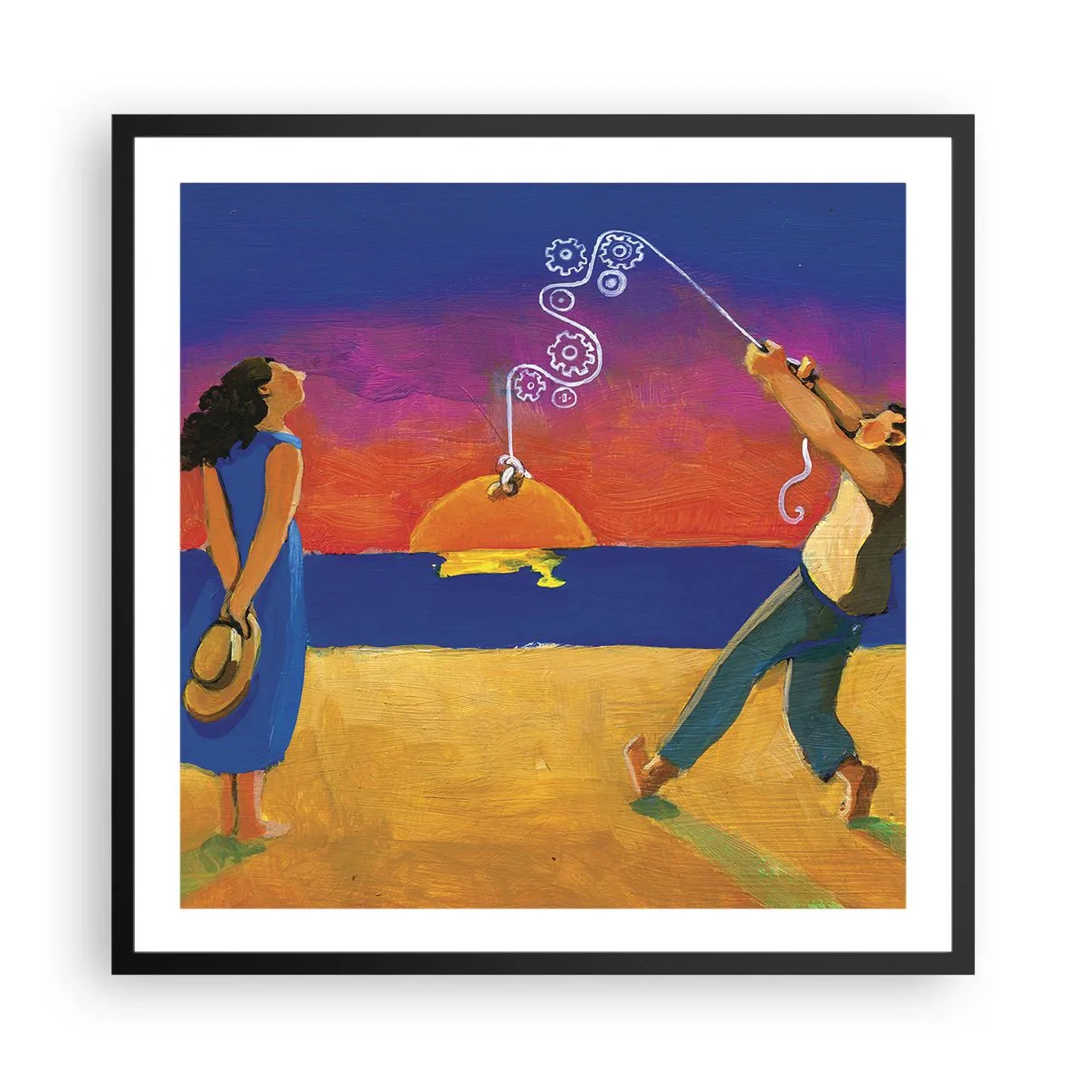Poster în ramă neagră - Mai mult decât o stea din cer - 60x60 cm