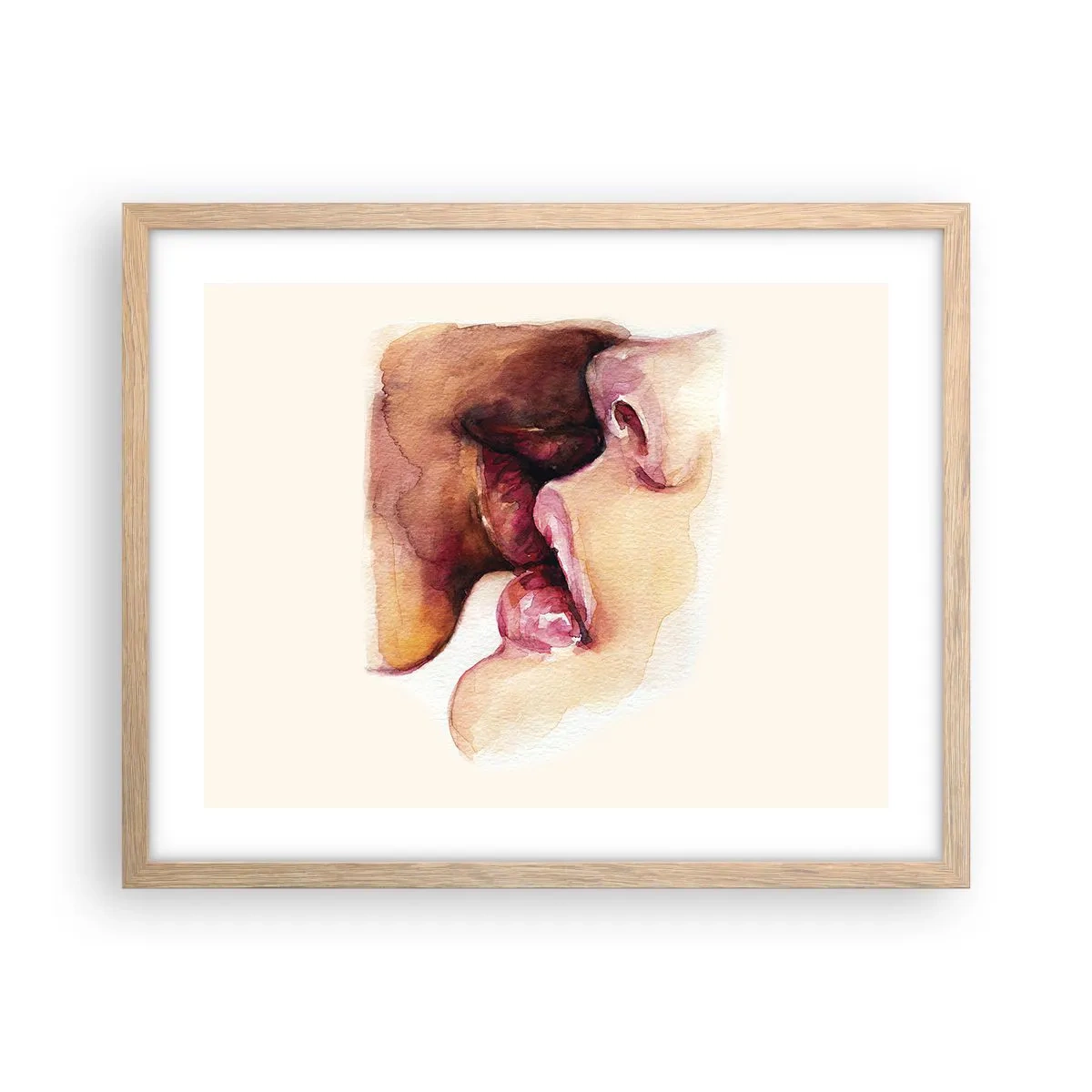 Poster în ramă de stejar deschis - Ca ziua și noaptea, ca cerul și pământul - 50x40 cm