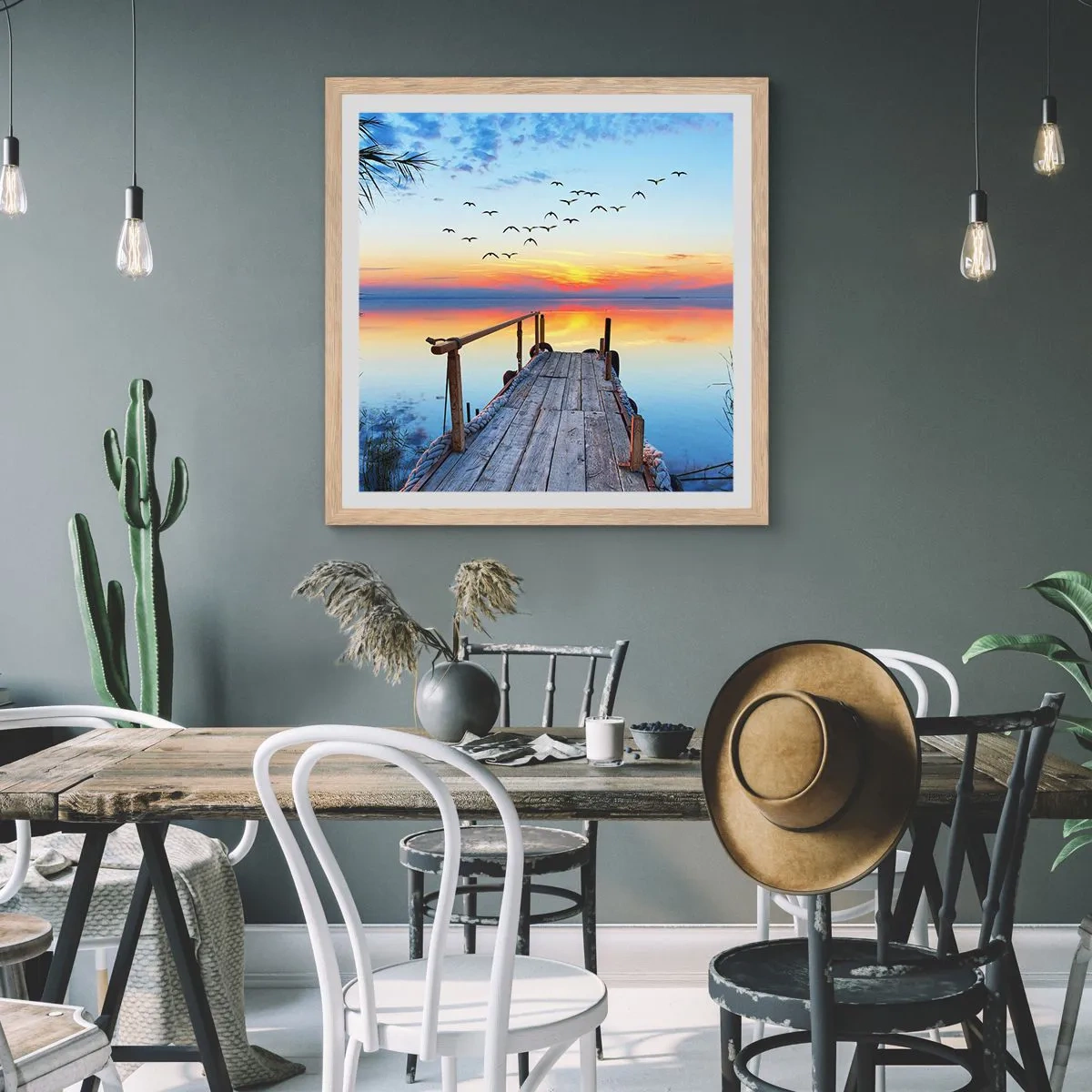 Poster în ramă de stejar deschis - E timpul să ne întoarcem... - 60x60 cm