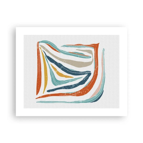 Poster - Abstracție prietenoasă și zâmbitoare - 50x40 cm