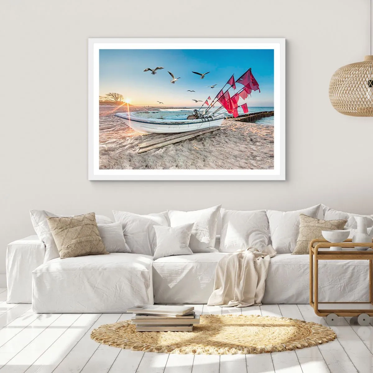 Poster în ramă albă - O odihnă binemeritată - 100x70 cm