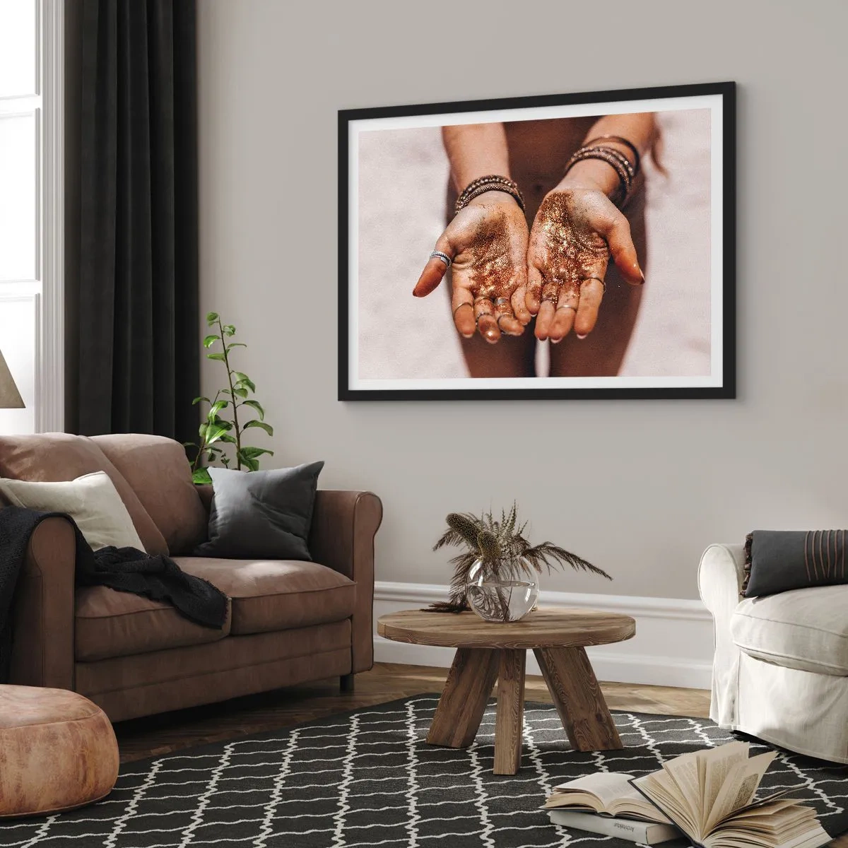 Poster în ramă neagră - Un cadou pentru tine - 91x61 cm