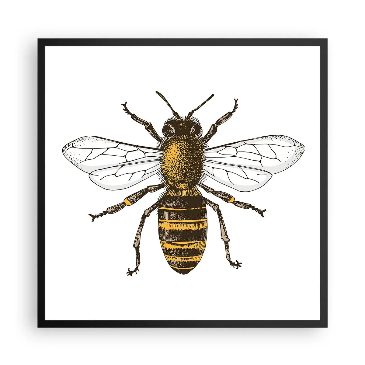 Poster în ramă neagră - Frumoasă și bună - 60x60 cm