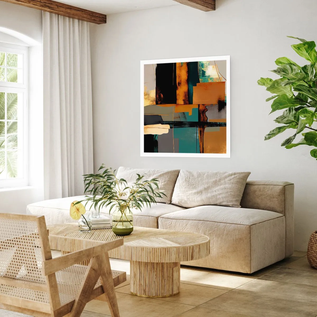 Poster - Abstracția - lumină și umbră - 50x50 cm