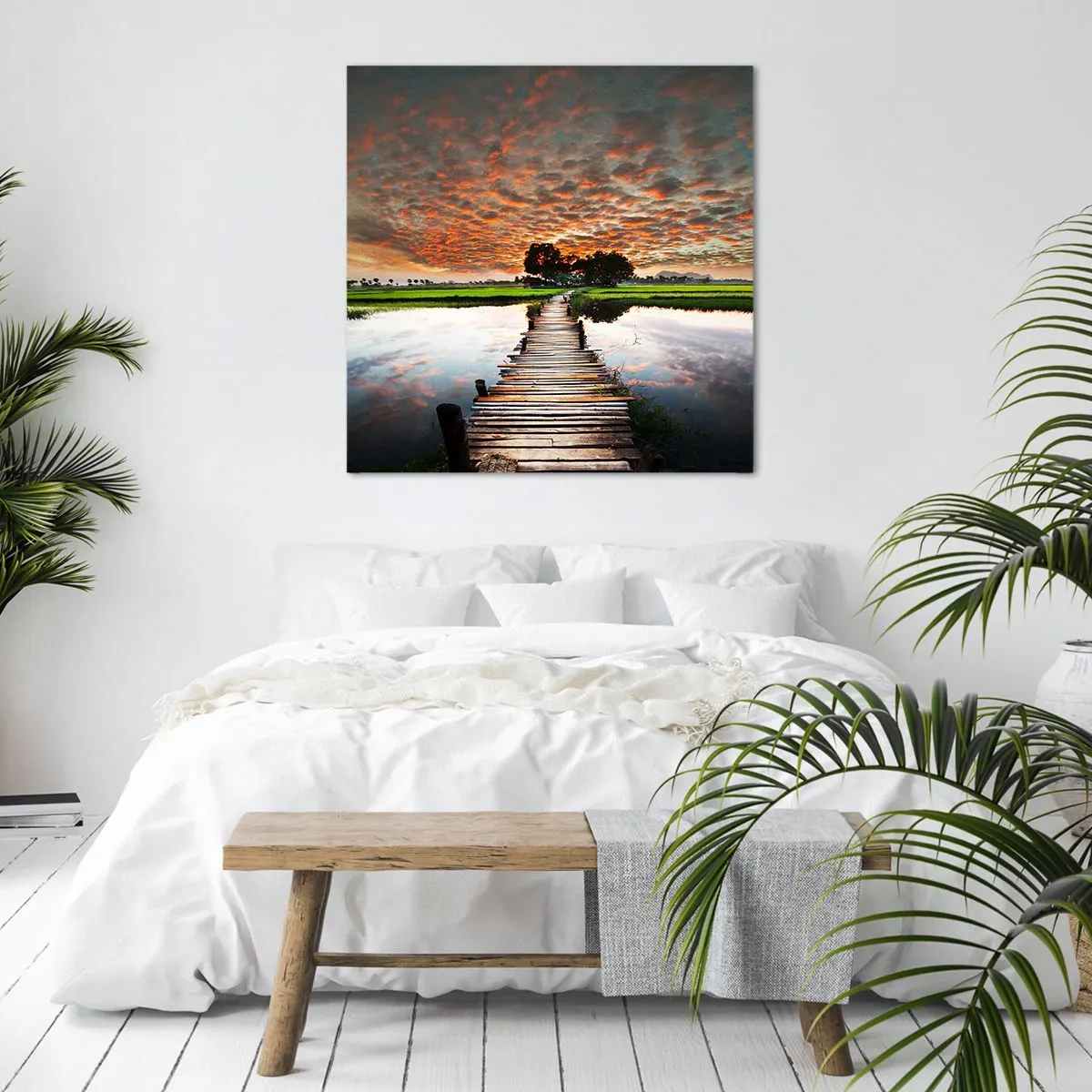 Tablou pe pânză - Întindeți brațele - respirați  - 70x70 cm