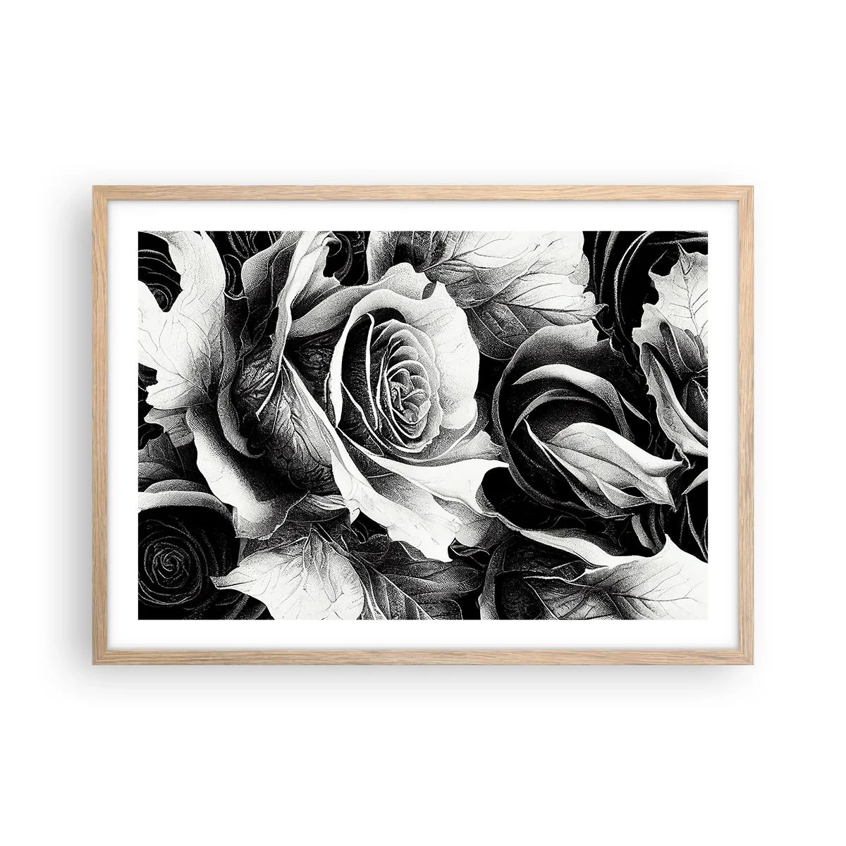 Poster în ramă de stejar deschis - Mereu regina - 70x50 cm