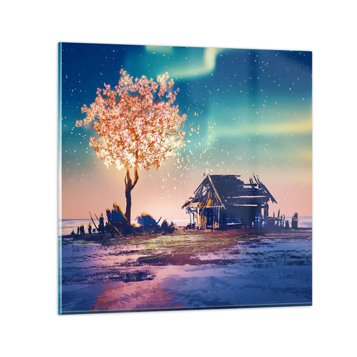 Tablou pe sticlă - Natura nu trece - 60x60 cm