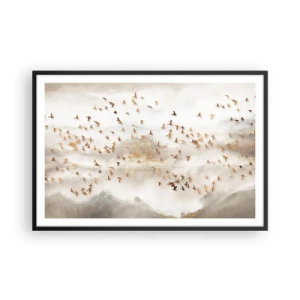 Poster în ramă neagră - A sosit timpul... - 91x61 cm