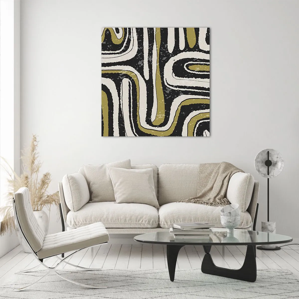 Tablou pe sticlă - Compoziție: pasaje și alei - 70x70 cm