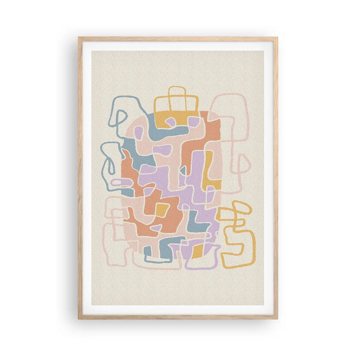 Poster în ramă de stejar deschis - Labirintul - o aventură plină de bucurie - 70x100 cm