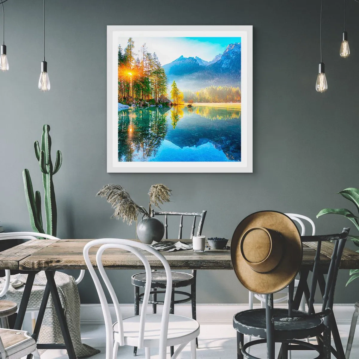 Poster în ramă albă - Maiestate și dulceață - 30x30 cm