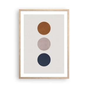 Poster în ramă de stejar deschis - Simbol de excelență - 50x70 cm