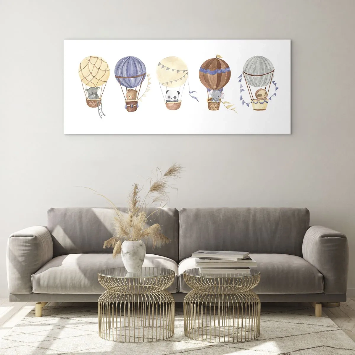 Tablou pe sticlă - Prieteni de călătorie - 140x50 cm