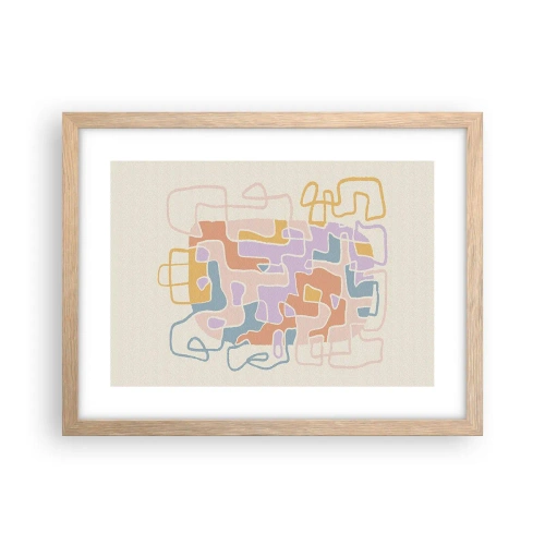 Poster în ramă de stejar deschis - Labirintul - o aventură plină de bucurie - 40x30 cm