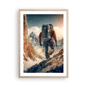 Poster în ramă de stejar deschis - Războinic singuratic - 50x70 cm