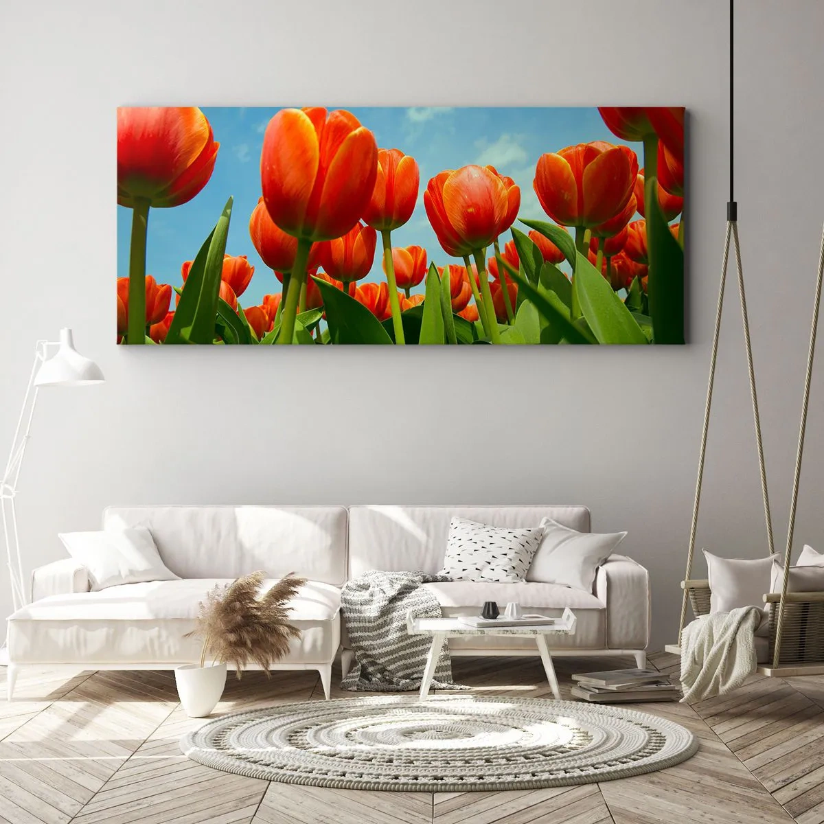 Tablou pe pânză - Doar cerul albastru - 140x50 cm
