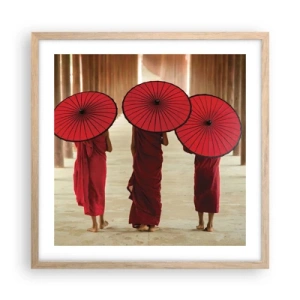 Poster în ramă de stejar deschis - Pe drumul spre Tărâmul Pur - 50x50 cm