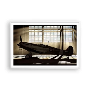 Poster în ramă albă - Odihna războinicului - 91x61 cm