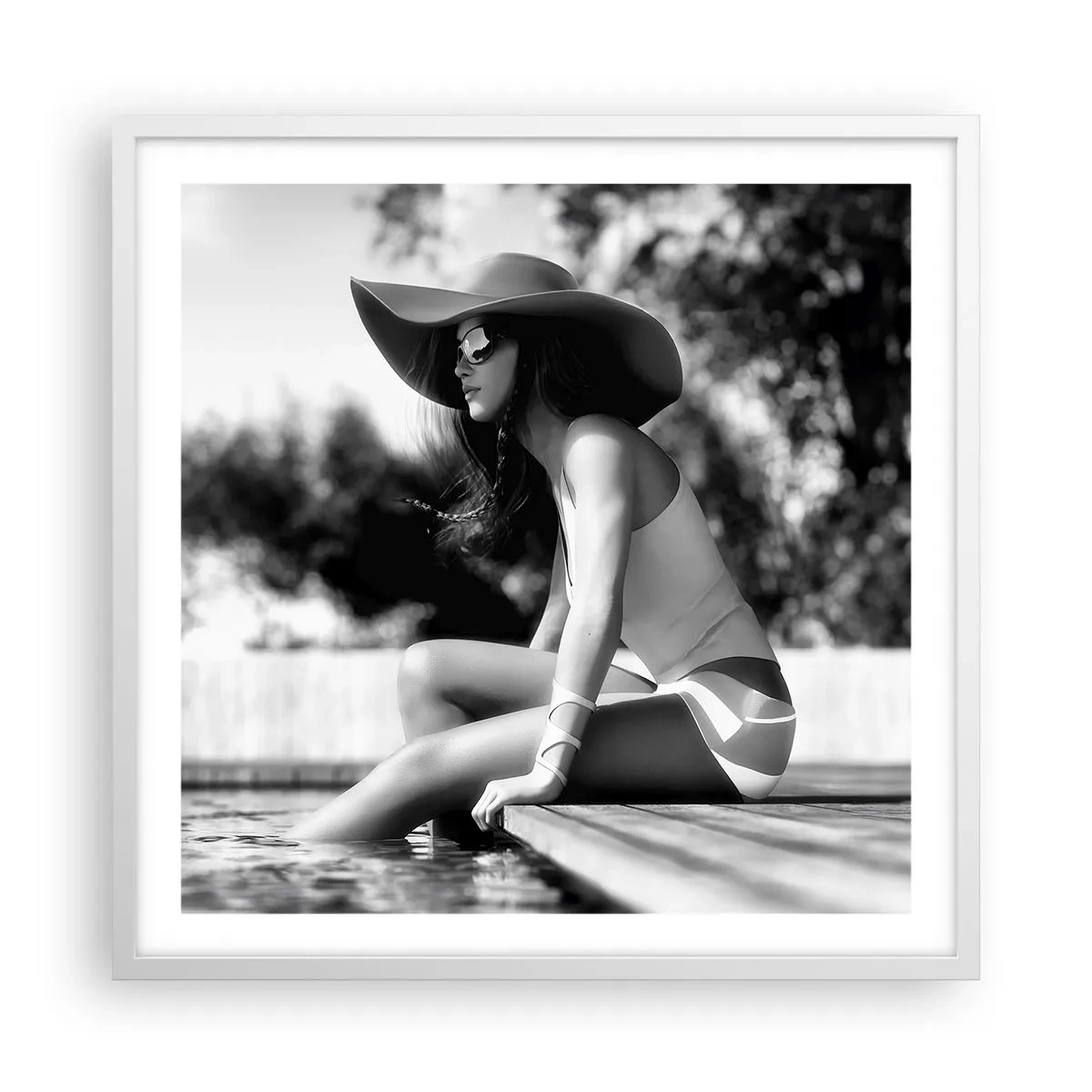 Poster în ramă albă - Vis de vară - 60x60 cm