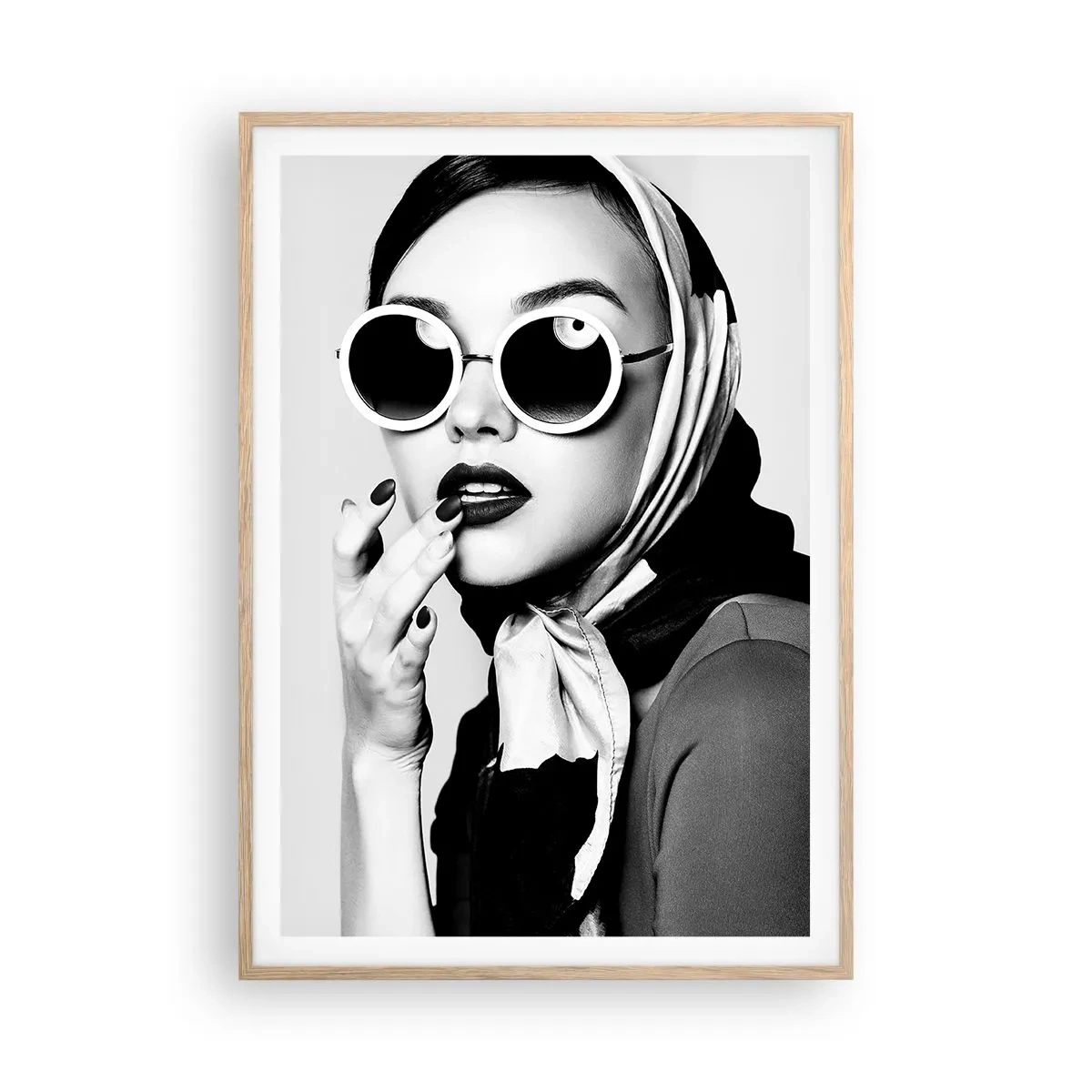 Poster în ramă de stejar deschis - Salutări din anii `60. - 70x100 cm