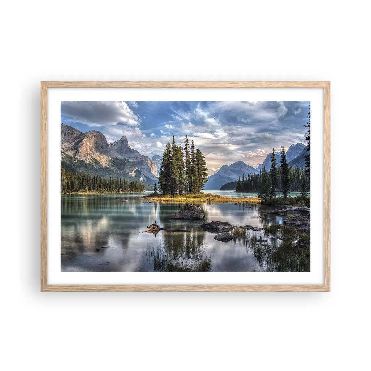 Poster în ramă de stejar deschis - La o apă mare și limpede… - 70x50 cm