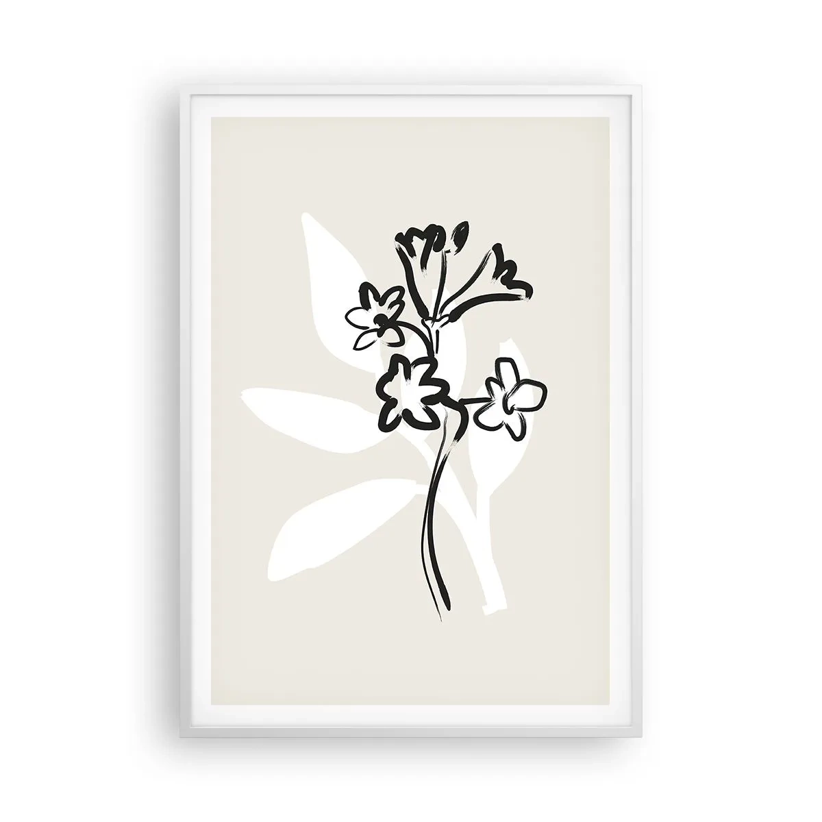 Poster în ramă albă - Schiță pentru ierbar - 70x100 cm