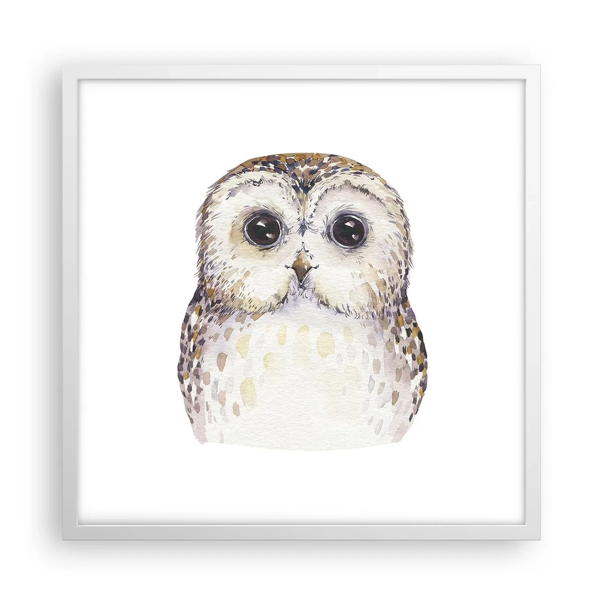 Poster în ramă albă - Uită-te în ochii mei - 50x50 cm