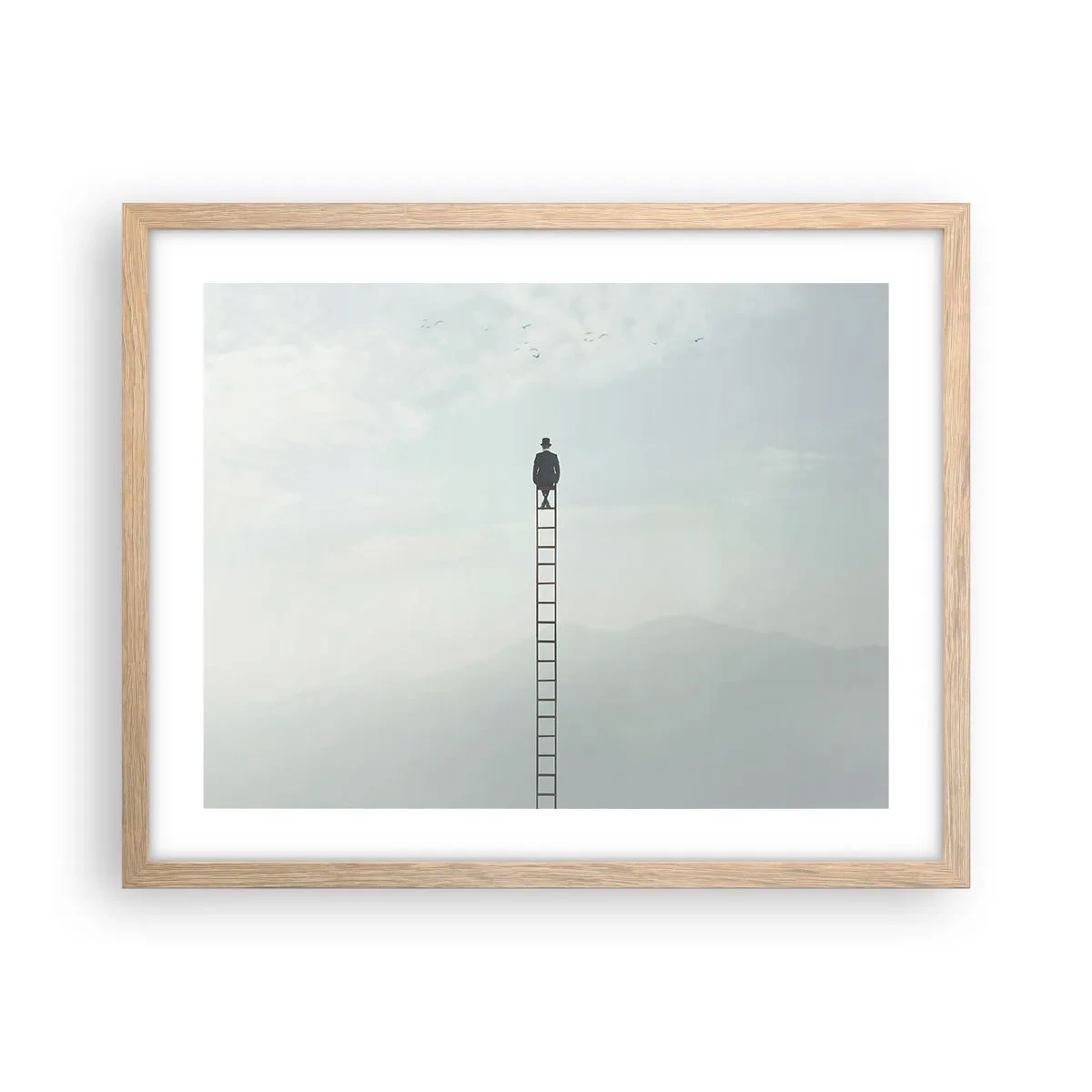 Poster în ramă de stejar deschis - Fii deasupra - 50x40 cm