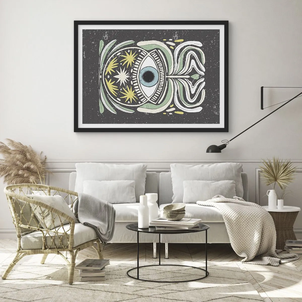 Poster în ramă neagră - Ritualuri tribale - 70x50 cm