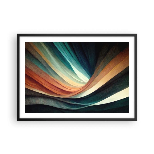 Poster în ramă neagră - Țesute din culori - 70x50 cm