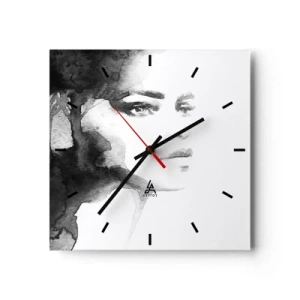 Ceas de perete - Ceas pe sticlă - Creată de secrete și ceață - 30x30 cm