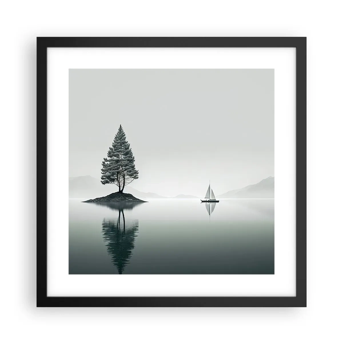 Poster în ramă neagră - Visând cu ochii deschiși - 40x40 cm