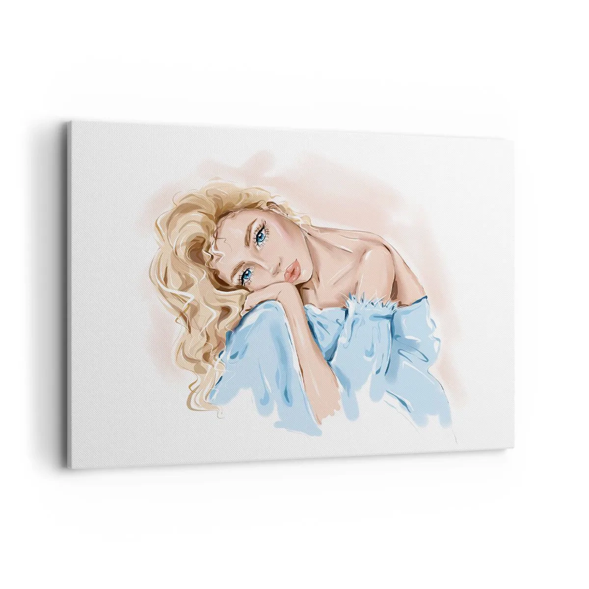 Tablou pe pânză - Scufundată în vis albastru - 100x70 cm