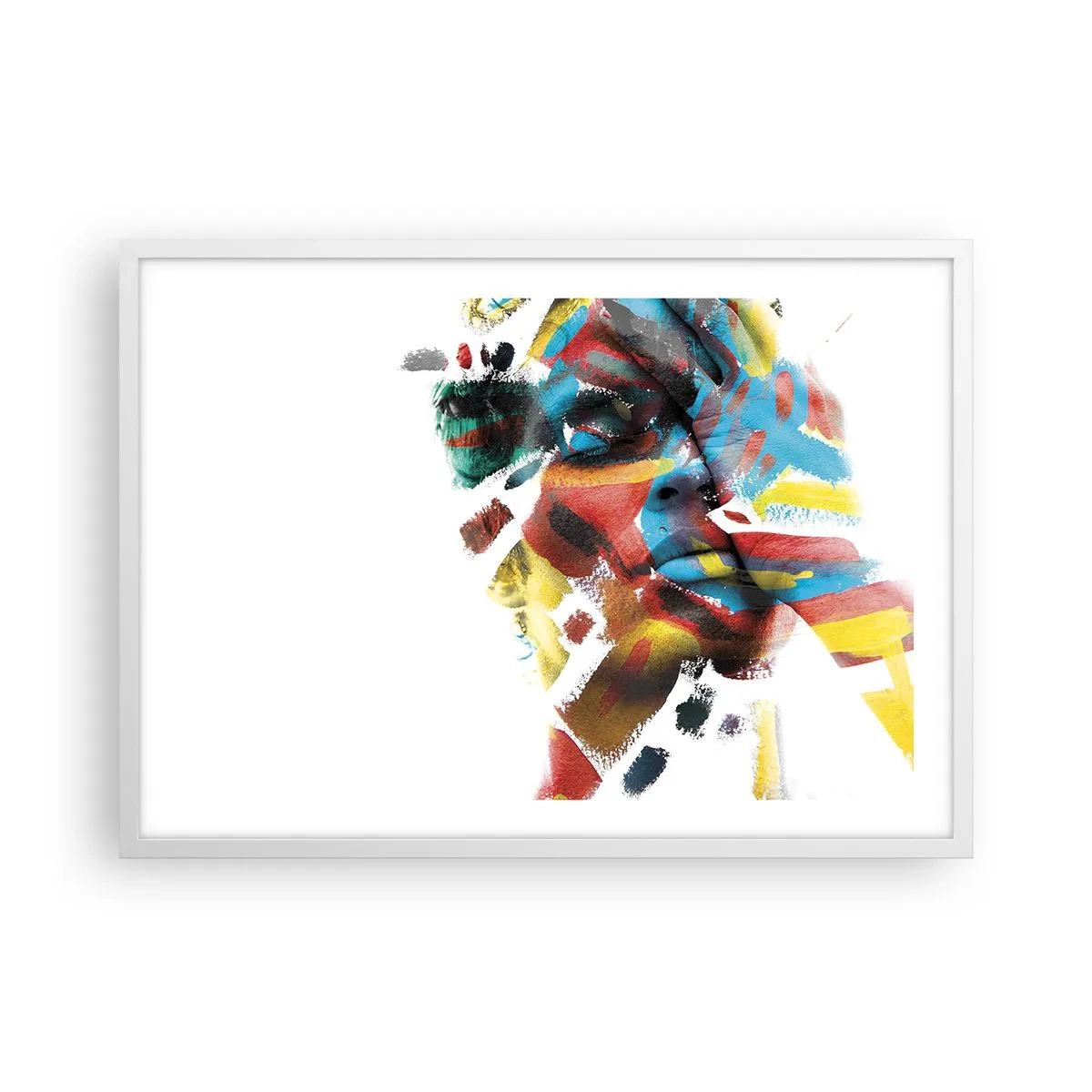 Poster în ramă albă - Personalitate colorată - 70x50 cm