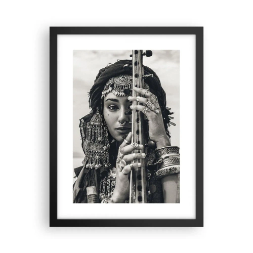 Poster în ramă neagră - Muzica orientală în sine - 30x40 cm
