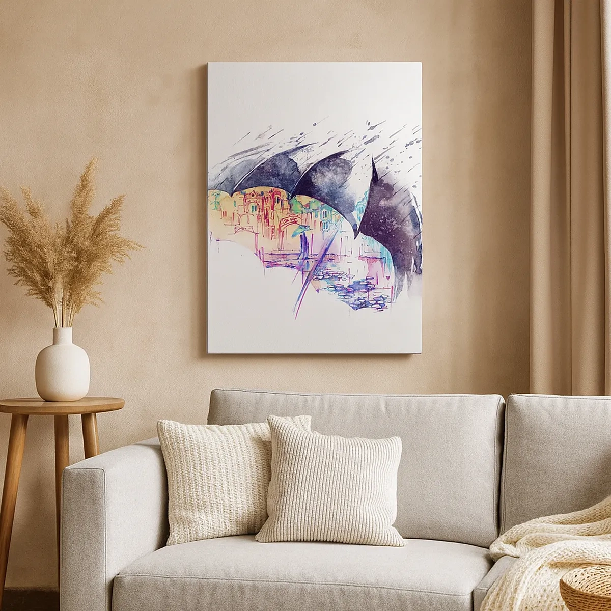 Tablou pe pânză - Plimbare în ploaie - 50x70 cm