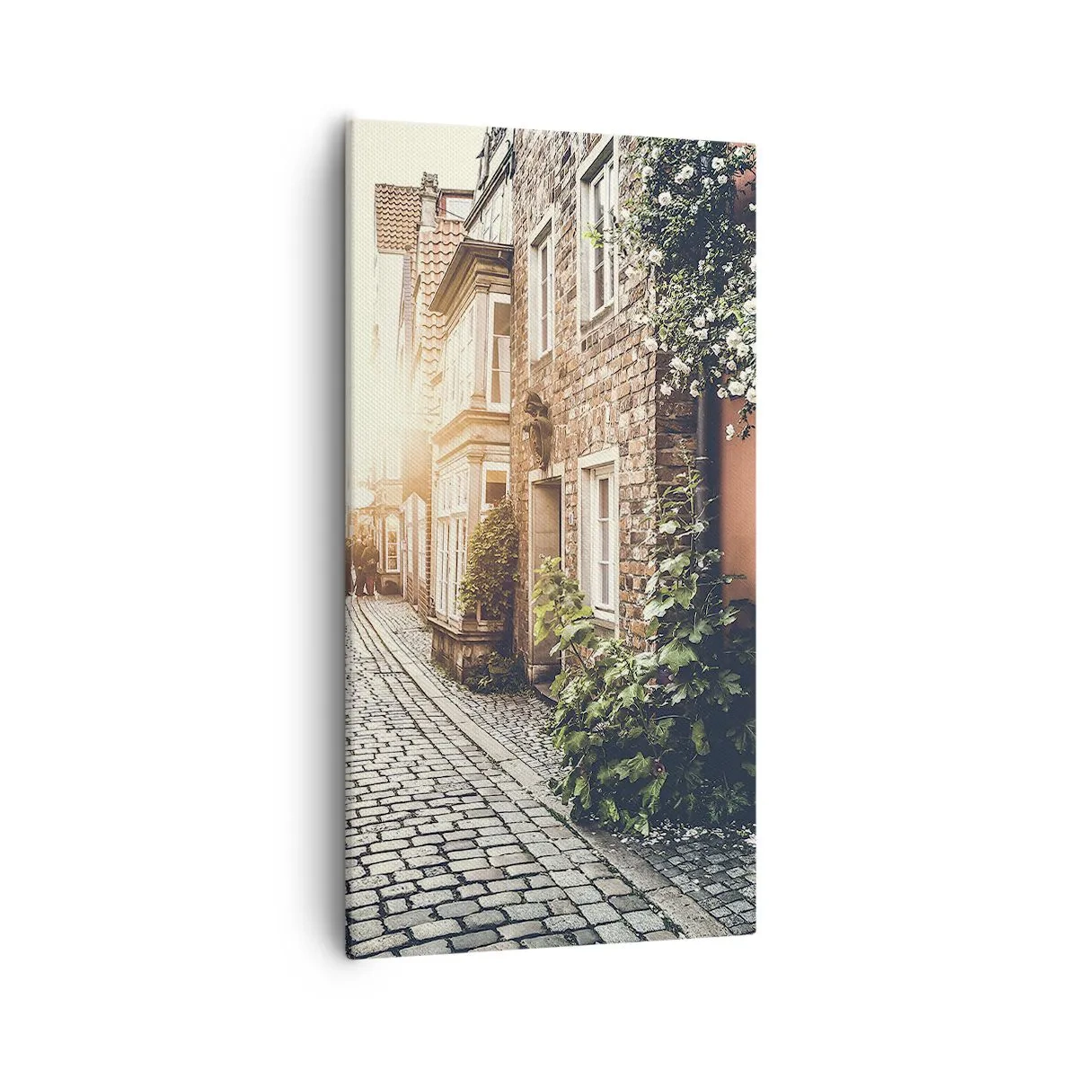 Tablou pe pânză - Străduță în splendoare roz - 55x100 cm