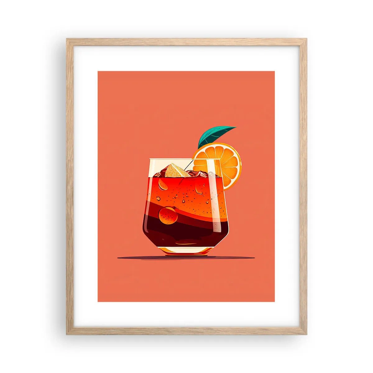 Poster în ramă de stejar deschis - Răcoare de vară - 40x50 cm