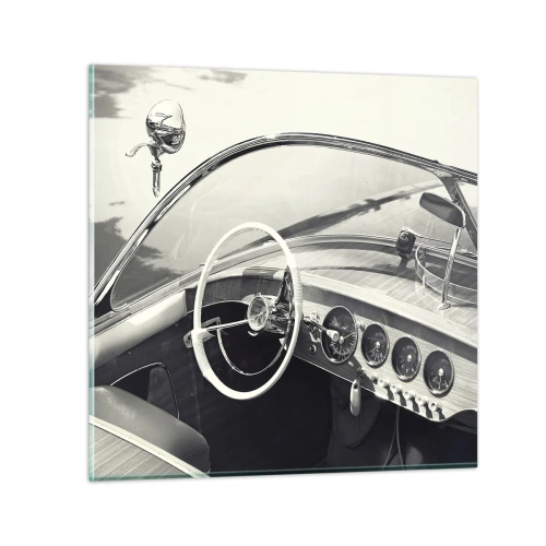 Tablou pe sticlă - E timpul pentru cei bogați - 30x30 cm