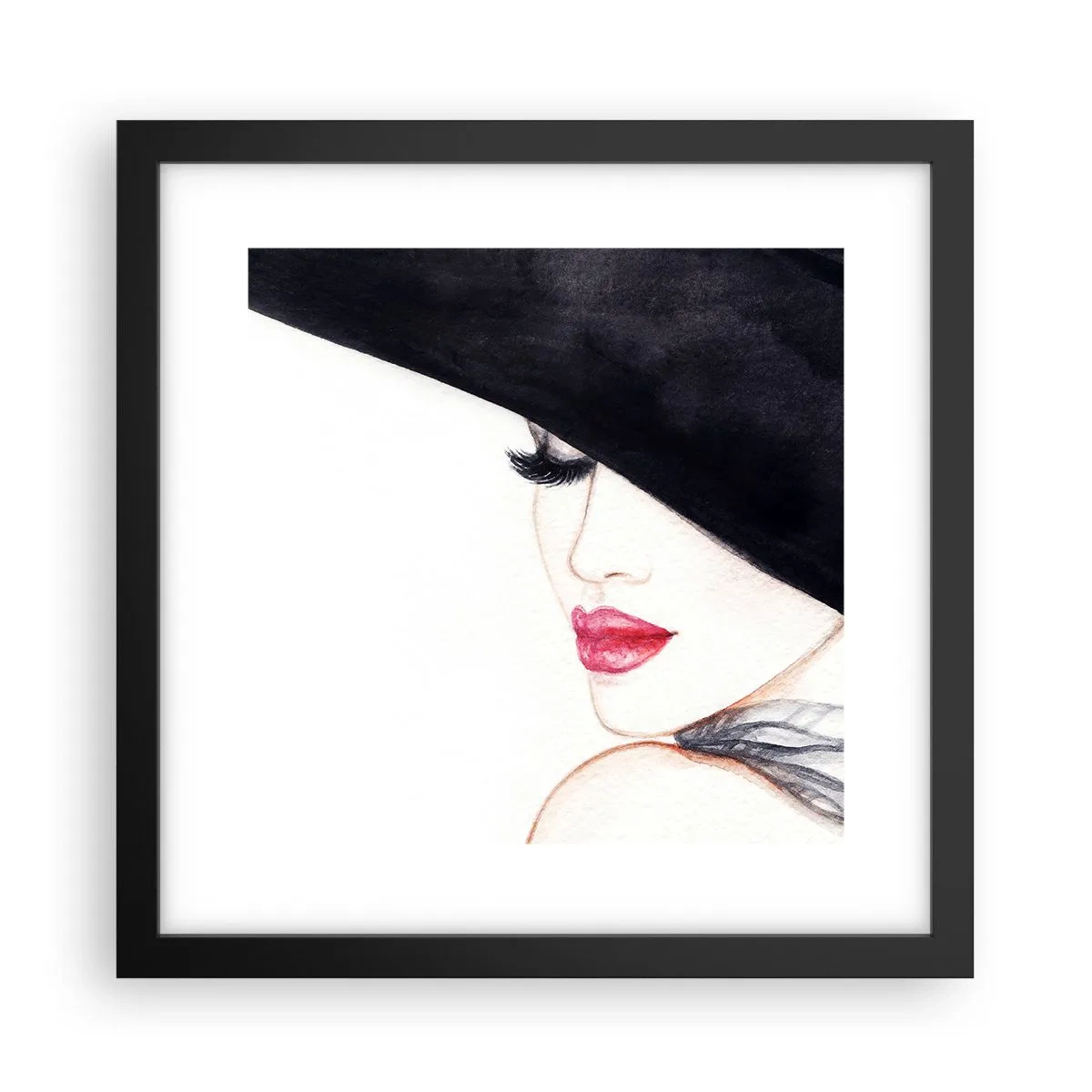 Poster în ramă neagră - Eleganță și senzualitate - 30x30 cm