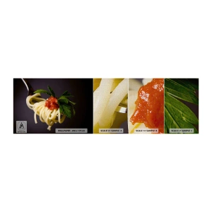 Mostră tapet Premium Canvas - Mușcătură gustoasă - Gastronomie, Spaghete, Italia - 100x30 cm