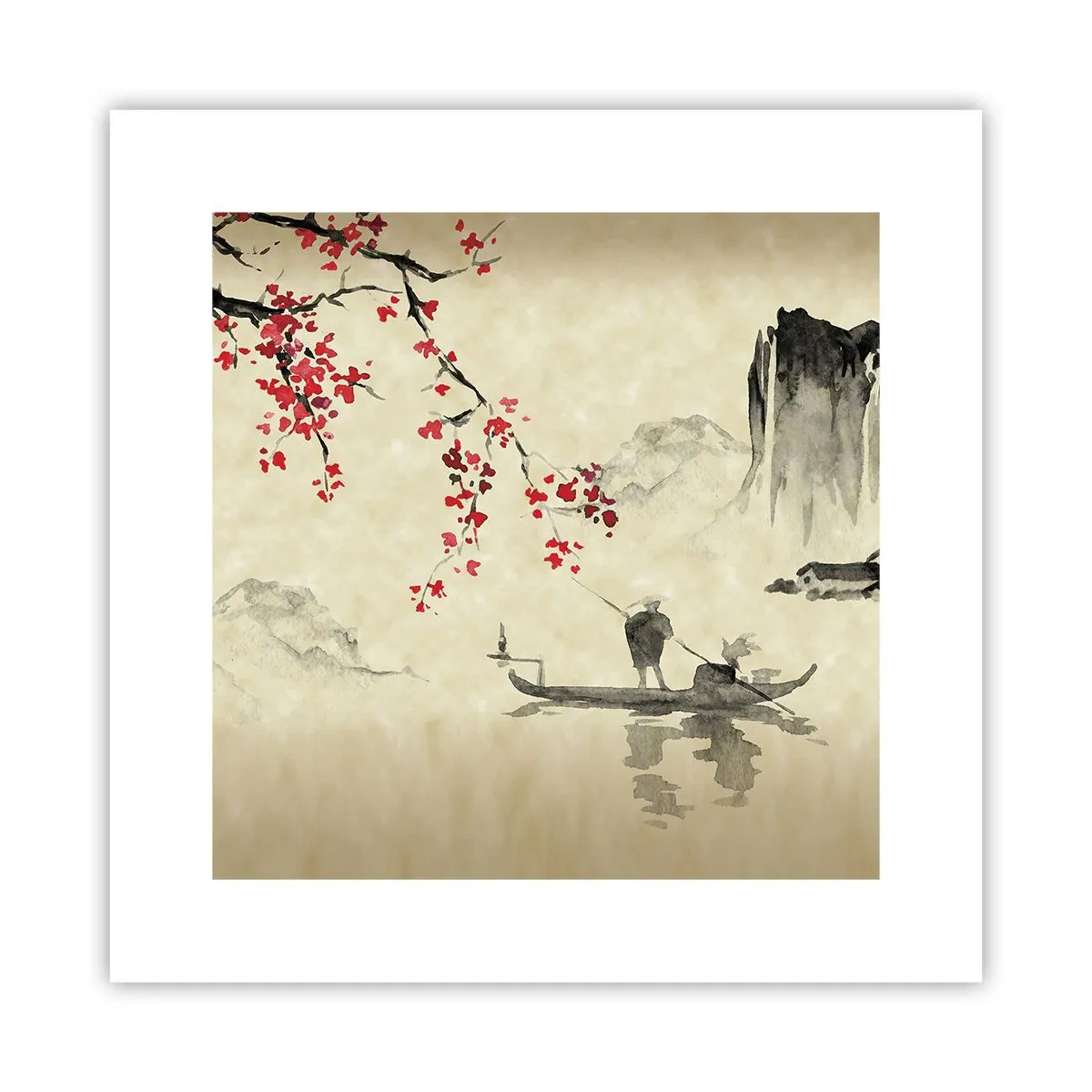 Poster - În țara florilor de cireș - 30x30 cm
